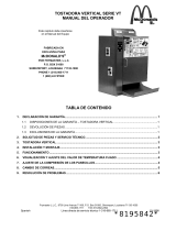 Frymaster McDonald's Chain Drive Vertical Toaster Manual de usuario
