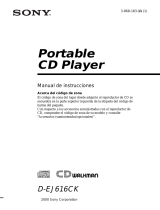 Sony D-EJ616CK Manual de usuario