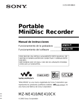 Sony MZ-NE410 Manual de usuario