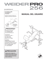Weider PRO 256 BENCH 15999 Manual de usuario