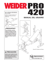 Weider Pro 420 Bench Manual de usuario