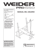 Weider Pro 550 Bench Manual de usuario