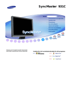 Samsung 931C - SyncMaster - 19" LCD Monitor Manual de usuario