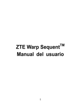 ZTE Warp Sequent Manual de usuario
