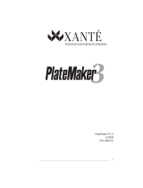 Xanté PlateMaker 3 El manual del propietario