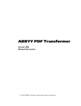 ABBYY PDF Transformer 2.0 El manual del propietario