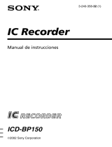 Sony ICD-BP150 Manual de usuario