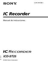 Sony ICD ST25 Manual de usuario