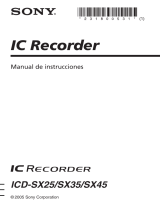 Sony ICD SX25 Manual de usuario