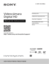 Sony Série HANDYCAM Serie Manual de usuario