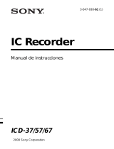 Sony ICD 37 Manual de usuario