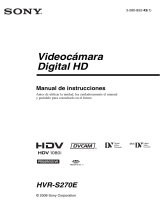 Sony HVR-S270E Manual de usuario