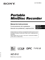 Sony MZ B10 Manual de usuario