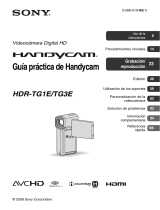 Sony HDR-TG1E Instrucciones de operación