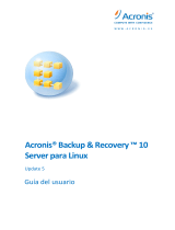 ACRONIS Backup & Recovery Server para Linux 10.0 Manual de usuario