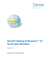 ACRONIS Backup & Recovery Server para Windows 10.0 Guía del usuario