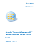 ACRONIS Backup & Recovery Advanced Server Virtual Edition 10.0 Manual de usuario