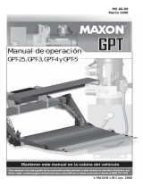 Maxon GPT-25 Instrucciones de operación