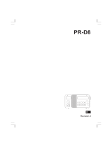Sangean PR-D8 Manual de usuario