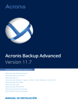 ACRONIS Backup Advanced 11.7 Manual de usuario