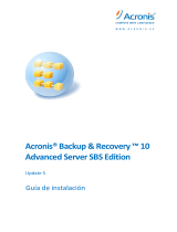 ACRONIS Backup & Recovery Advanced Server SBS Edition 10.0 Guía del usuario