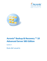 ACRONIS Backup & Recovery Advanced Server SBS Edition 10.0 Manual de usuario