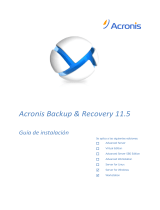ACRONIS Backup & Recovery Workstation 11.5 Guía del usuario