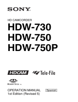 Sony HDW-750P Manual de usuario