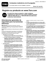 Toro 24in Cordless Hedge Trimmer Manual de usuario