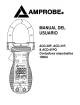Amprobe ACD-30P, ACD-31P & ACD-41PQ Clamp-On Power Meters Manual de usuario