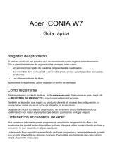 Acer Iconia Tab W701P Guía de inicio rápido