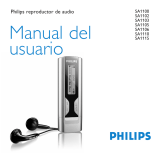Philips Flash audio player SA1106 512MB* Manual de usuario