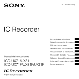 Sony ICD UX81F Manual de usuario