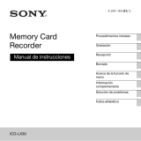 Sony Série ICD-LX30 Manual de usuario