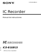 Sony ICD B15 Manual de usuario