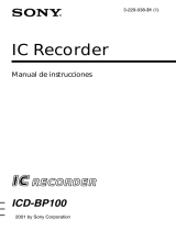 Sony ICD-BP100 Manual de usuario