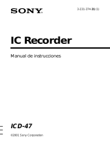 Sony ICD-47 Manual de usuario