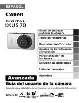 Canon DIGITAL IXUS 70 Guía del usuario
