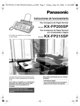 Panasonic KXFP205SP Instrucciones de operación