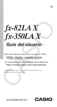 Casio fx-82LA X, fx-350LA X El manual del propietario