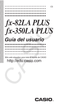 Casio fx-350LA PLUS Manual de usuario