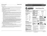 Campbell Hausfeld Air Cleaner PA212102 Manual de usuario