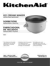 KitchenAid Frozen Dessert Maker KICA Manual de usuario