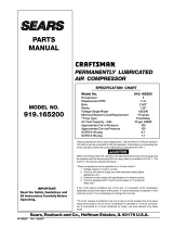 Sears Air Compressor 919.1652 Manual de usuario