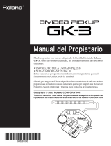 Roland GK-3 Manual de usuario
