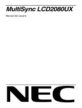 NEC MutliSync® LCD2080UX El manual del propietario