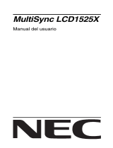 NEC MultiSync® LCD1525X El manual del propietario