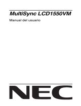 NEC MultiSync® LCD1550VMBK El manual del propietario