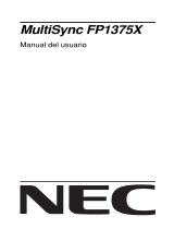 NEC MultiSync® FP1375X El manual del propietario