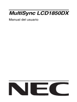 NEC MultiSync LCD1850DX El manual del propietario